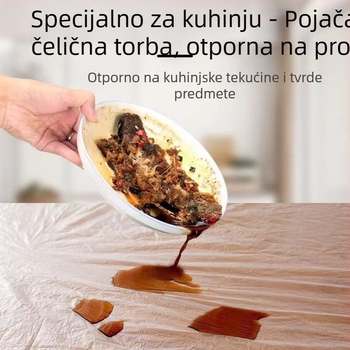 Debeli jednokratni plastični stolnjak, pravokutni, otporan na masnoću i vodootporan, debljina 0,3 mm
