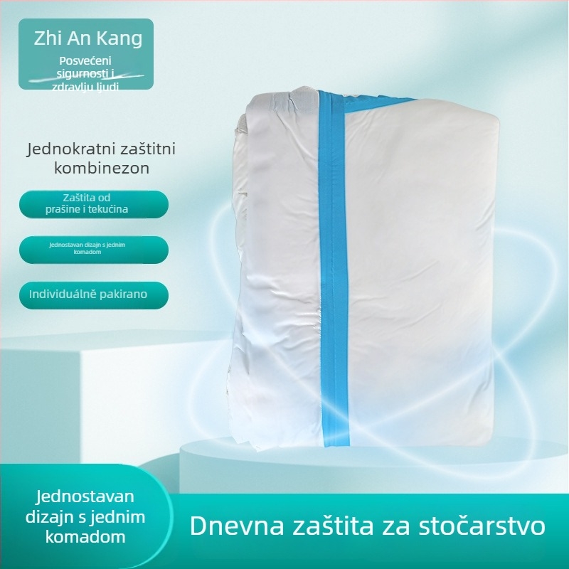 Jednokratno zaštitno odijelo s kapuljom, neizšivena tkanina, jedinstveni kombinezon, zaštita od praha