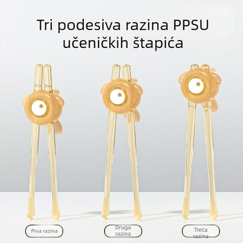 Dječje učne štapiće za jelo – plastični, za djecu stariju od 6 mjeseci, slatkog i jednostavnog stila, 1 set