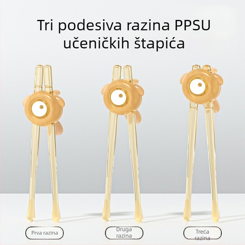 Dječje učne štapiće za jelo – plastični, za djecu stariju od 6 mjeseci, slatkog i jednostavnog stila, 1 set
