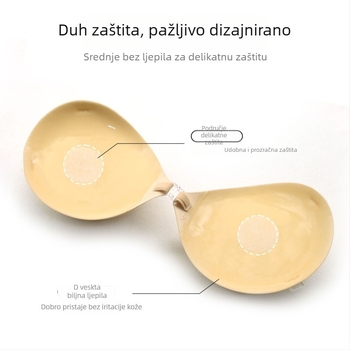 Najlonski debeli push-up jastučići za grudi, bradavice u obliku manga, dišući, nevidljivi, sjajni, za vjenčane haljine