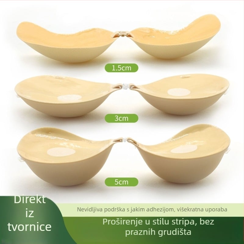 Najlonski debeli push-up jastučići za grudi, bradavice u obliku manga, dišući, nevidljivi, sjajni, za vjenčane haljine