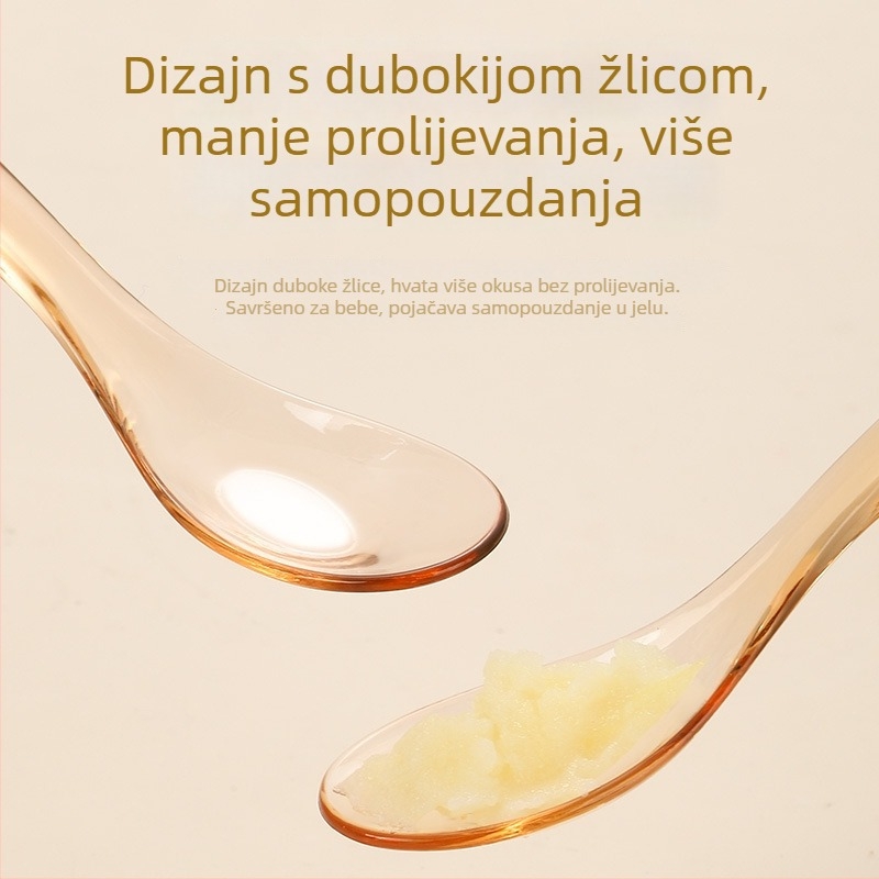 PPSU žličica za djecu, alat za učenje samostalnog jedenja, otporna na toplinu za dojenčad i malu djecu