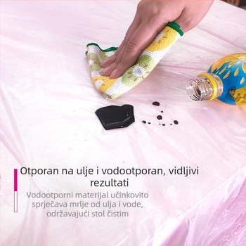 PE plastični stolnjak, jednokratni, crvene boje, za zabave i vjenčanja, otporan na masnoće