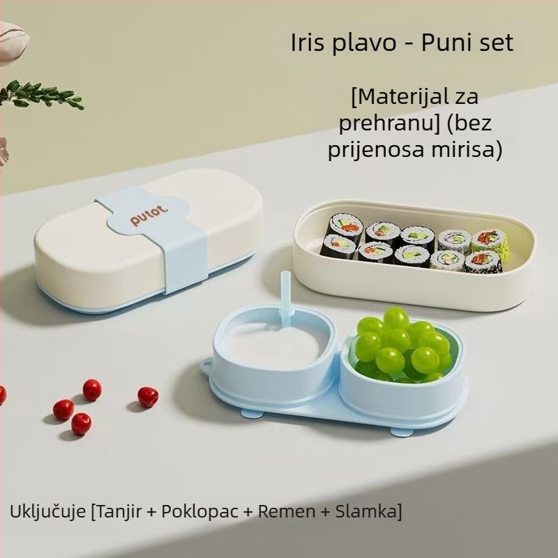 Prijenosna silikonova posuda za hranu s integriranom usisnom i poklopcem – 1 kom, silikon za hranu, od 6 mjeseci, minimalistički dizajn