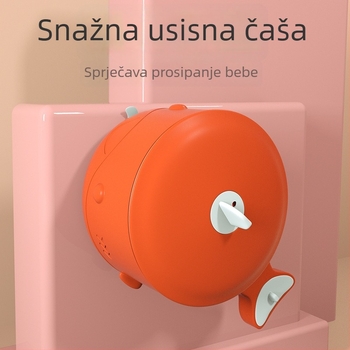 Izolirana zdjela za hranjenje beba, 304 nehrđajući čelik + PP, drži temperaturu, otporna na pad, površinska obrada liner-scrub, za bebe starije od 3 mjeseca