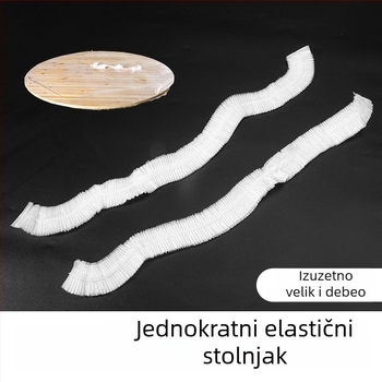 Jednokratni stolnjak s elastičnim rubom, vodootporan i otporan na masnoću, debela plastična folija za večeru i banket