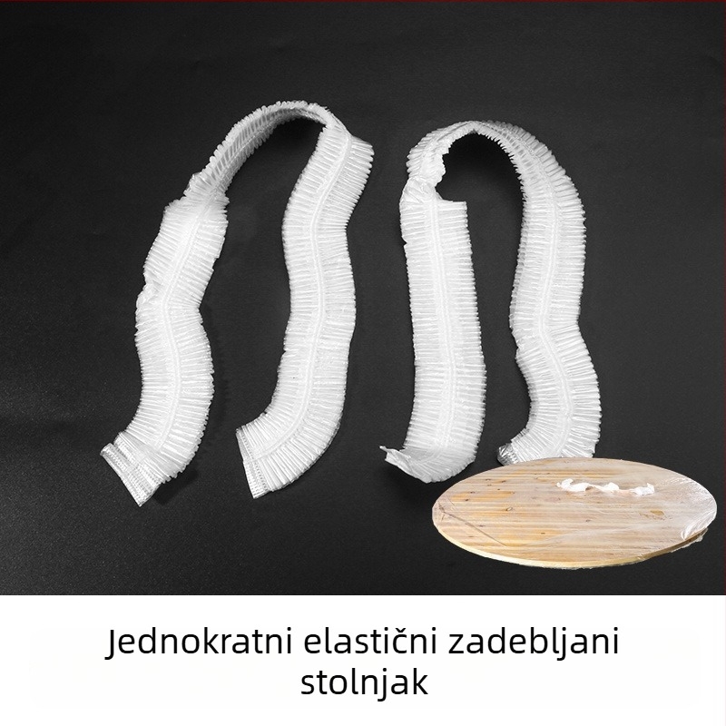Jednokratni stolnjak s elastičnim rubom, vodootporan i otporan na masnoću, debela plastična folija za večeru i banket