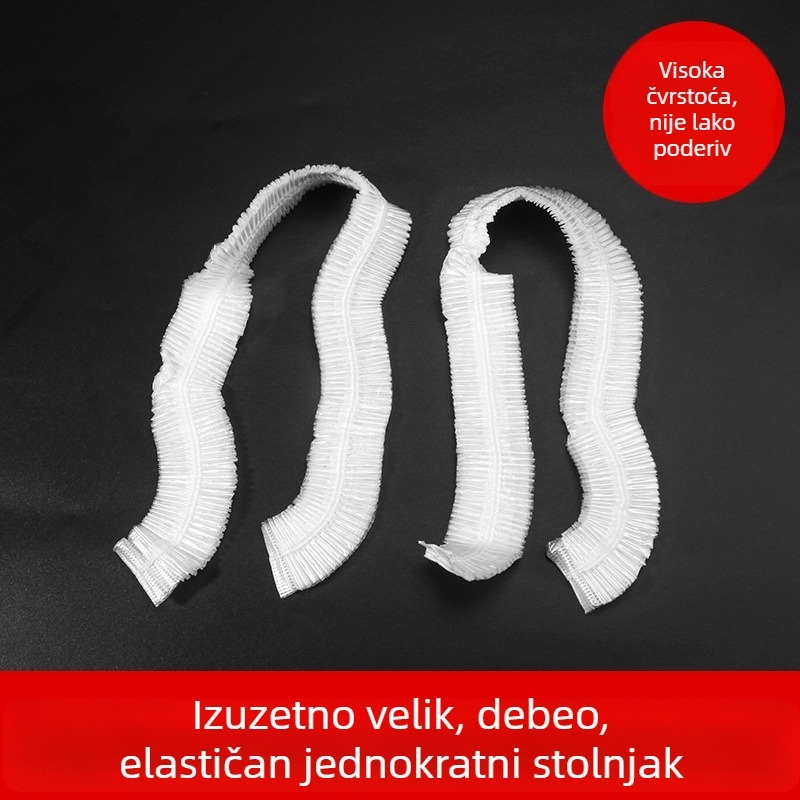 Jednokratni stolnjak s elastičnim rubom, vodootporan i otporan na masnoću, debela plastična folija za večeru i banket