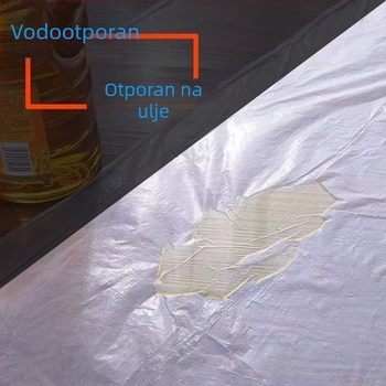 Jednokratni plastični stolnjak pravokutnog oblika za vjenčanja i bankete, crveno-bijeli, uzorak božura