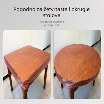 Jednokratni crveni plastični stolnjak za stol; pogodan za piknik, roštilj i štandove; za okrugle i kvadratne stolove; otporan na ulje i mrlje.