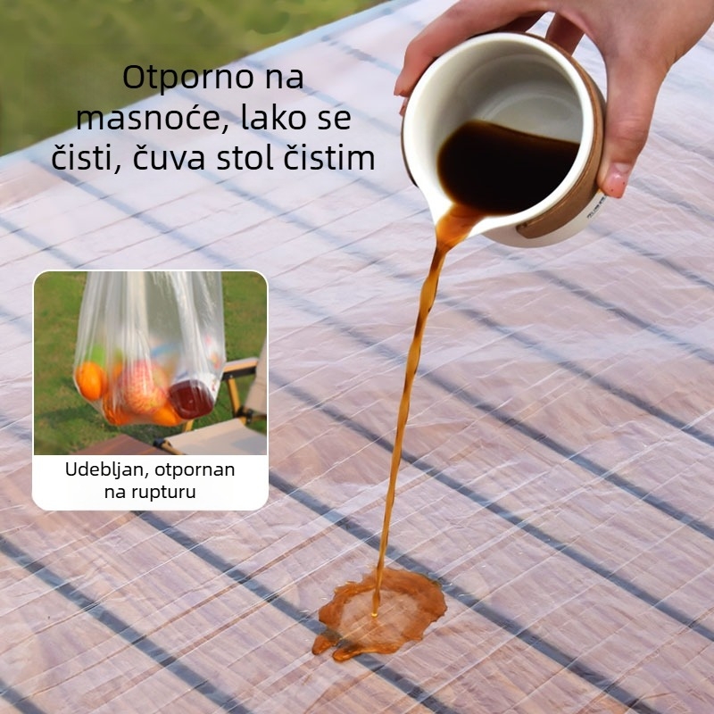 Jednokratni stolnjak - PE, vodootporan, otporan na ulje, otporan na vjetar, kružni