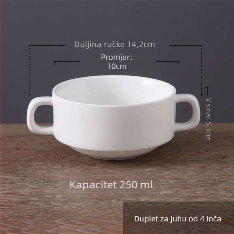 Lidefeng porcelanska zdjela s poklopcem, tiskano logotip, jednostavan stil, nije pogodna za mikrovalnu, pogodna za hotelsku i catering uslugu