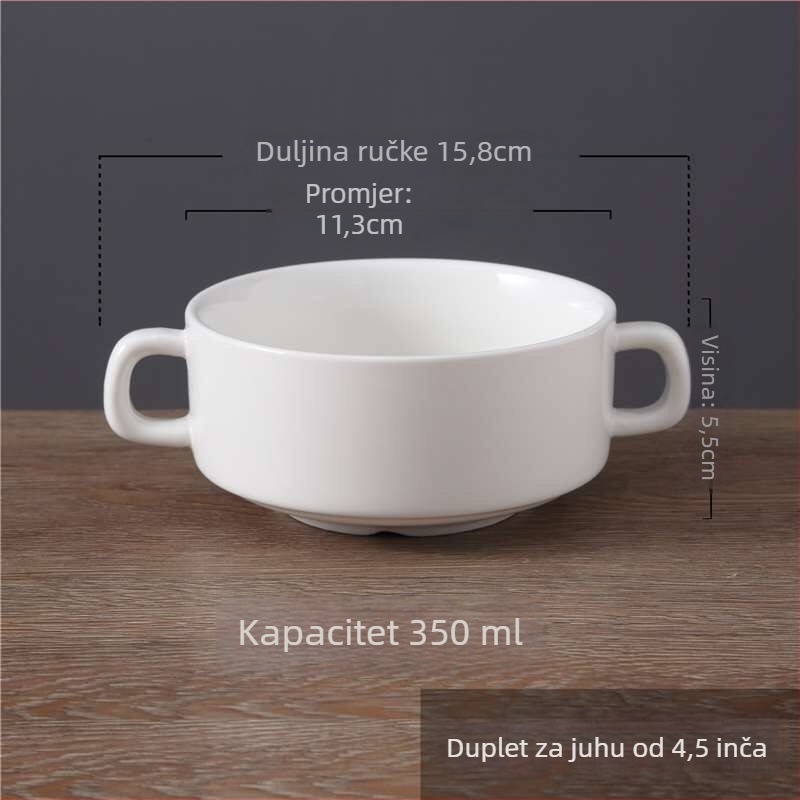 Lidefeng porcelanska zdjela s poklopcem, tiskano logotip, jednostavan stil, nije pogodna za mikrovalnu, pogodna za hotelsku i catering uslugu