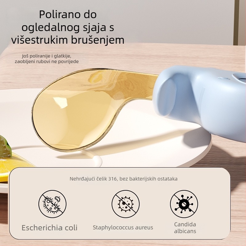 Dječji pribor za jelo: set za učenje jedenja – vilica i žlica, PP materijal, djeca od 12 mjeseci i više, 1 paket, Jie Ming