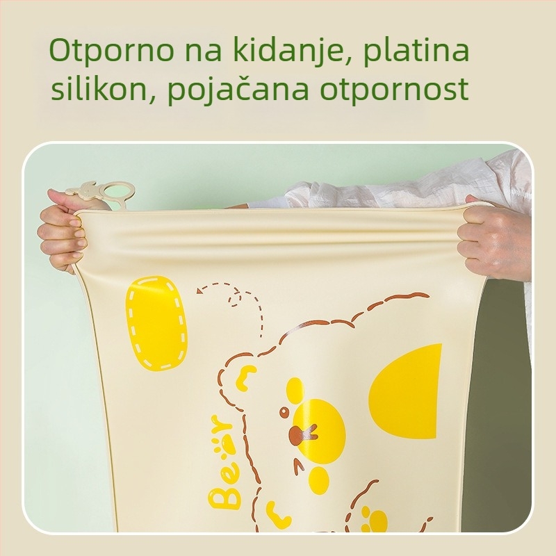 Dječji silikonski podmetač za stol – vodootporan i otporan na masnoće, prehrambene kvalitete, crtani stil, od 6 mjeseci