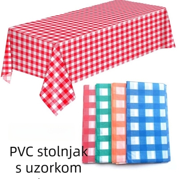 Jednokratni plastični stolnjak, vodootporan i otporan na masnoću, pravokutnog oblika, prilagodljiv uzorak i tiskanje logotipa