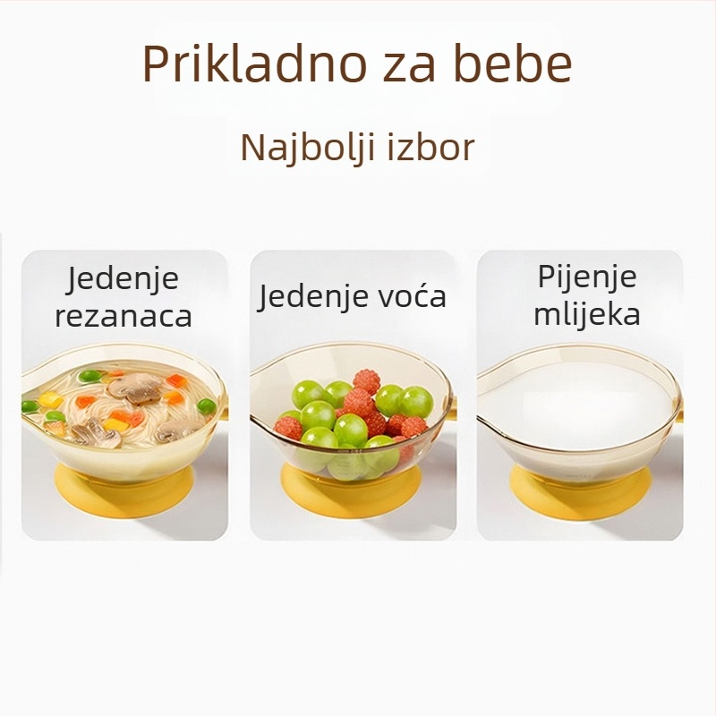 Beeshum PPSU posuda za hranjenje djece s usisnom bazom, prijenosna, za dob od 3 mjeseca