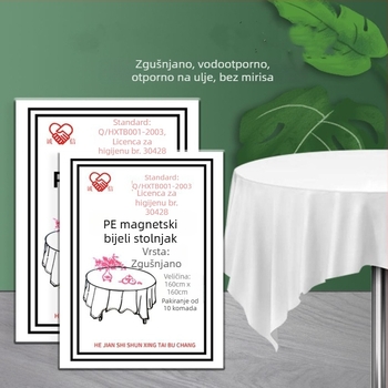 Jednokratni stolnjak, deblji, vodootporan i otporan na masnoće, za okrugle i kvadratne stolove