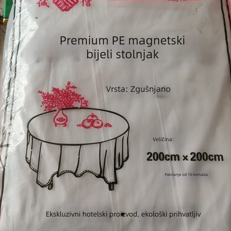 Jednokratni stolnjak, deblji, vodootporan i otporan na masnoće, za okrugle i kvadratne stolove