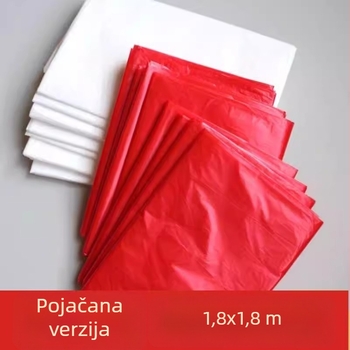 Jednokratni plastični stolnjak za okrugli stol, dizajn blagoslova i dvostruke sreće zmaja i feniksa, mogućnost otiska logotipa.