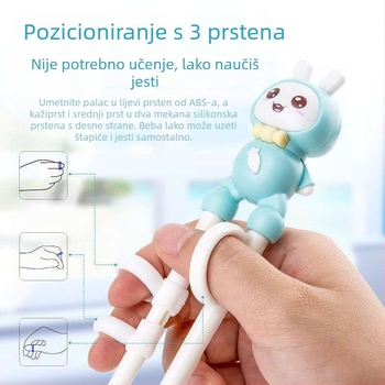 Beiqiao Dječje učne štapiće za jelo – ABS materijal, 4 komada, za djecu od 3 mjeseca