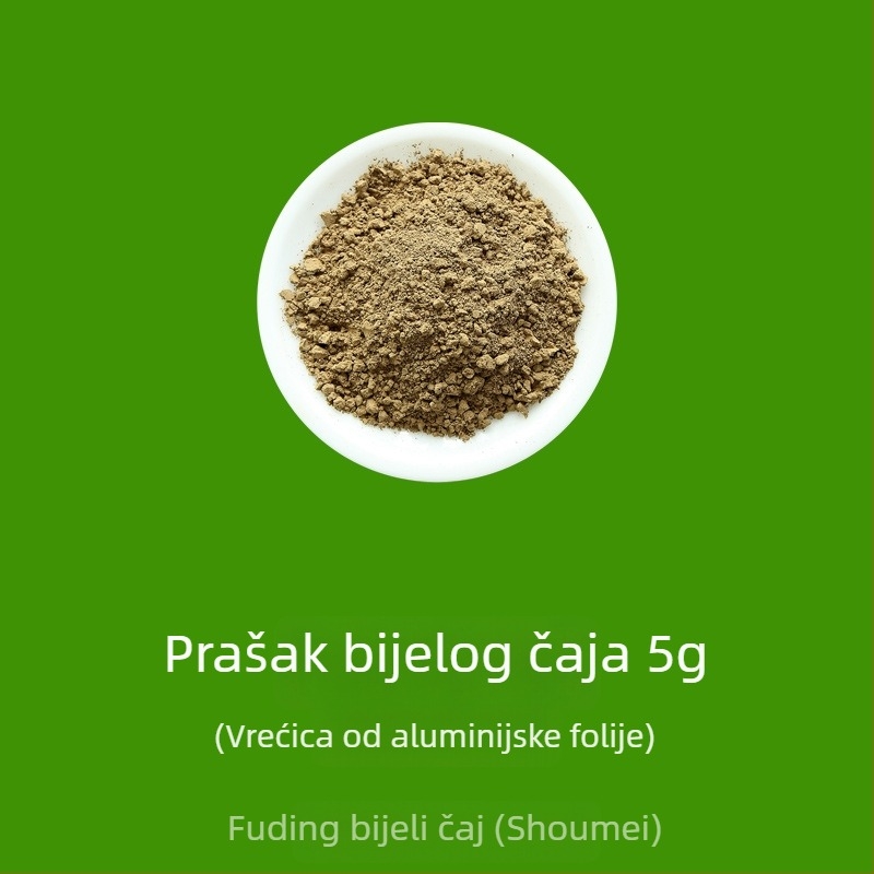 Prašak čaja za ceremonije: prašak bijelog čaja, prašak crvenog čaja, prašak oolong, prašak pu-erha i matcha