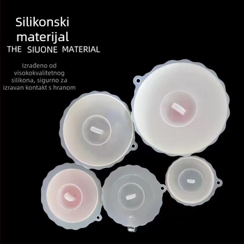 Petodjelni set silikonskih univerzalnih poklopaca za očuvanje svježine, hermetični kuhinjski poklopci