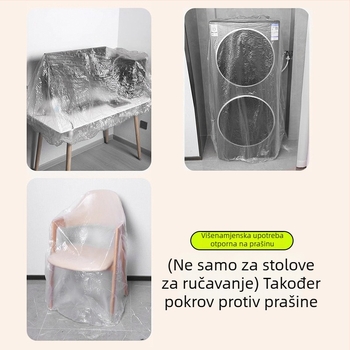 Jednokratni stolnjak s elastičnim zatvaračem za okrugle i kvadratne stolove, deblji, vodootporan i otporan na masnoće, lagan
