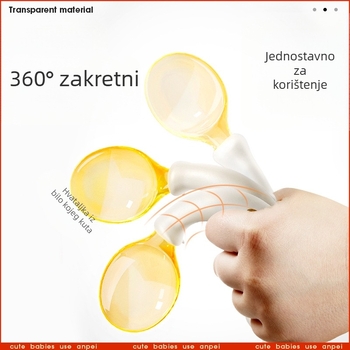 Dječja žličica za učenje samostalnog jedenja, fleksibilna, PP materijal, za djecu stariju od 12 mjeseci