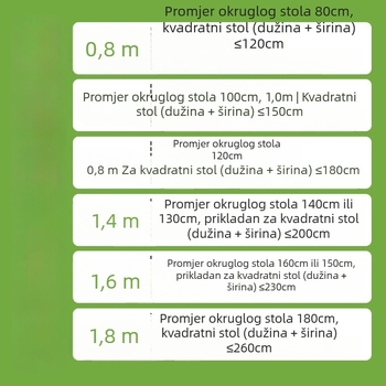 Jednokratni stolnjak za kružne ili kvadratne stolove, plastika (PE), proziran uzorak, mogućnost prilagodbe.