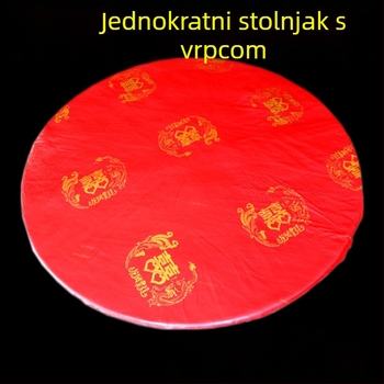 Jednokratni kružni stolnjak od PE polietilena, nerazgradiv