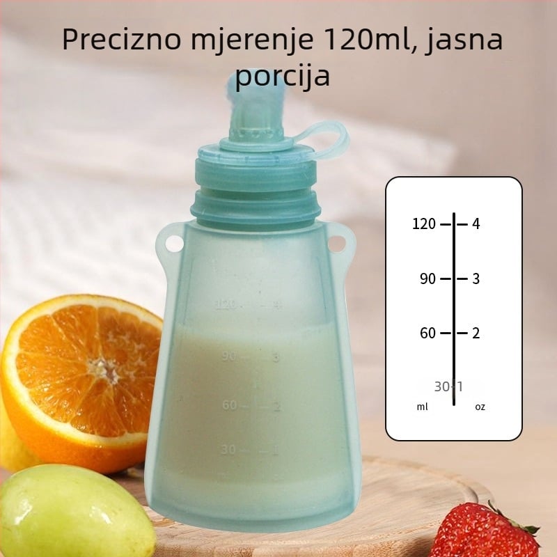 Star Beth Silikonski set za hranjenje djeteta – vrećica za pire od rižine kaše, Višenamjenska vrećica za hranu, Hrana visoke kvalitete, Prikladno od 6 mjeseci, 1 komplet