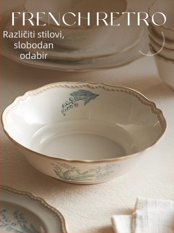 Francuski retro keramički set posuđa s Lily of the Valley cvjetnim uzorkom