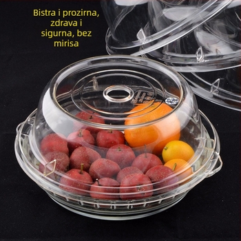 Garbo Daily plastični kružni poklopac za mikrovalnu pećnicu – hrana, zadržavanje topline, zaštita od prašine