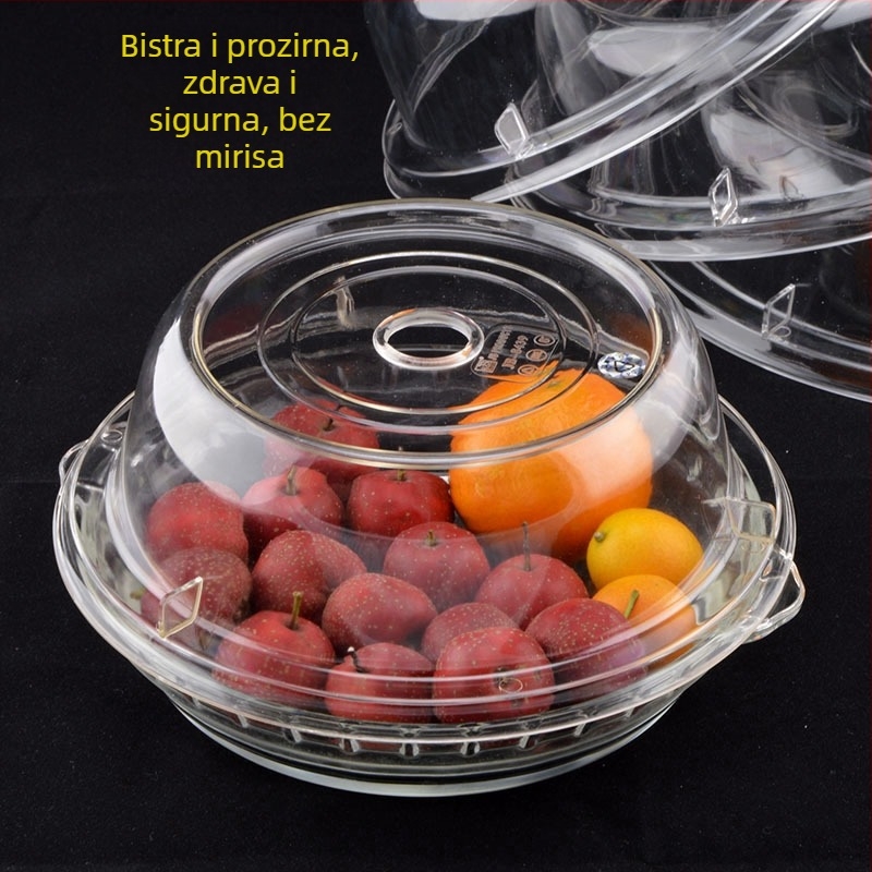Garbo Daily plastični kružni poklopac za mikrovalnu pećnicu – hrana, zadržavanje topline, zaštita od prašine
