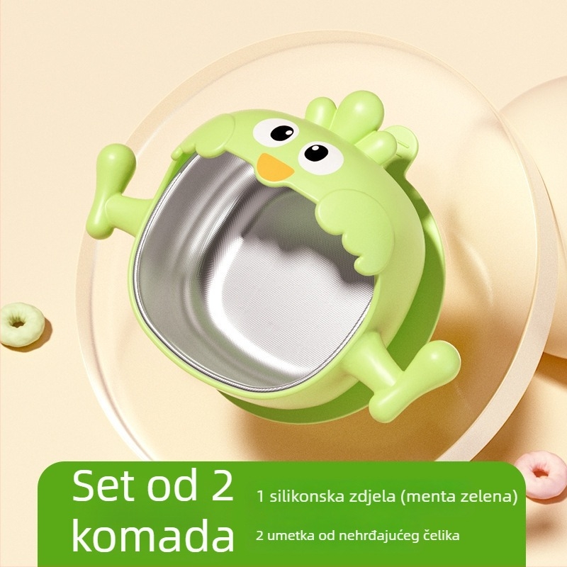Bebina posuda za hranjenje – nehrđajući čelik, od 6 mjeseci nadalje, karikatura sladak stil