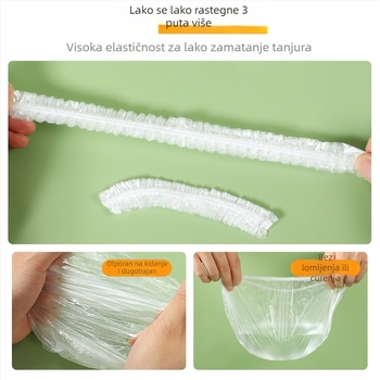 Handsome jednokratni pokrov za zdjele od plastične folije, elastičan, zaštita od prašine, prehrambena kvaliteta, za kućnu upotrebu