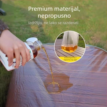 Jednokratni stolni ubrus za piknik na otvorenom kampiranju, s elastičnim šnurlom, otporan na ulje i vodoodporan (Brand: Aoki life; Materijal: PE/Polietilen; Težina: 100 g; 10 kom./paket; 200 paketa u kutiji)