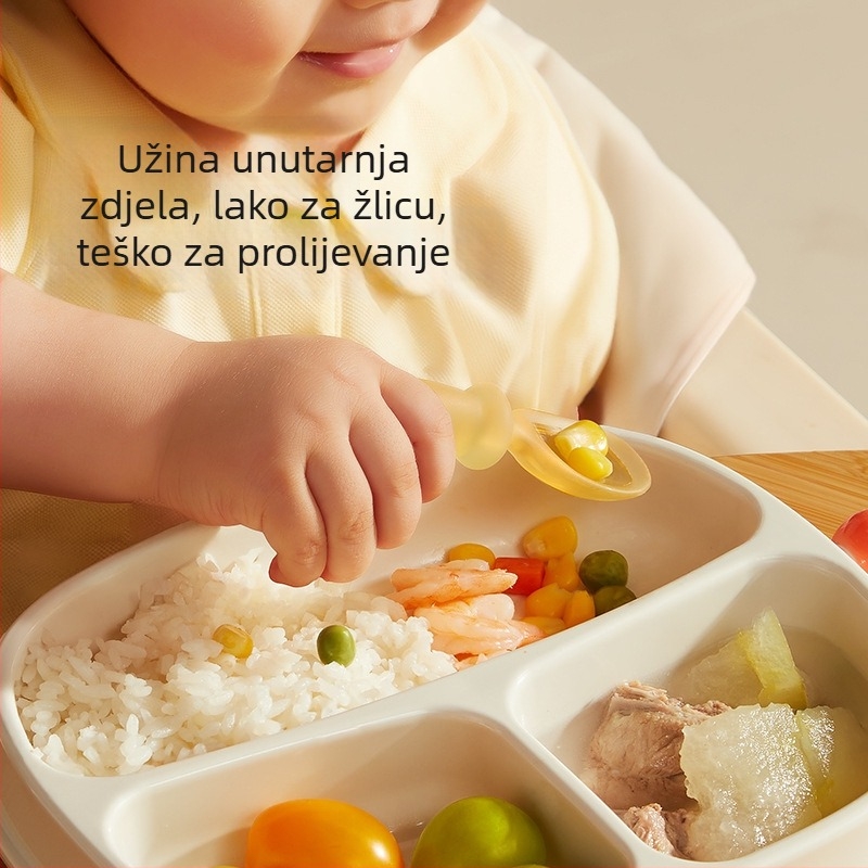 Imperial Favorite Dječji PPSU tanjur s usisnim dnom za samostalno hranjenje, podijeljeni tanjur za djecu (od 6 mjeseci)