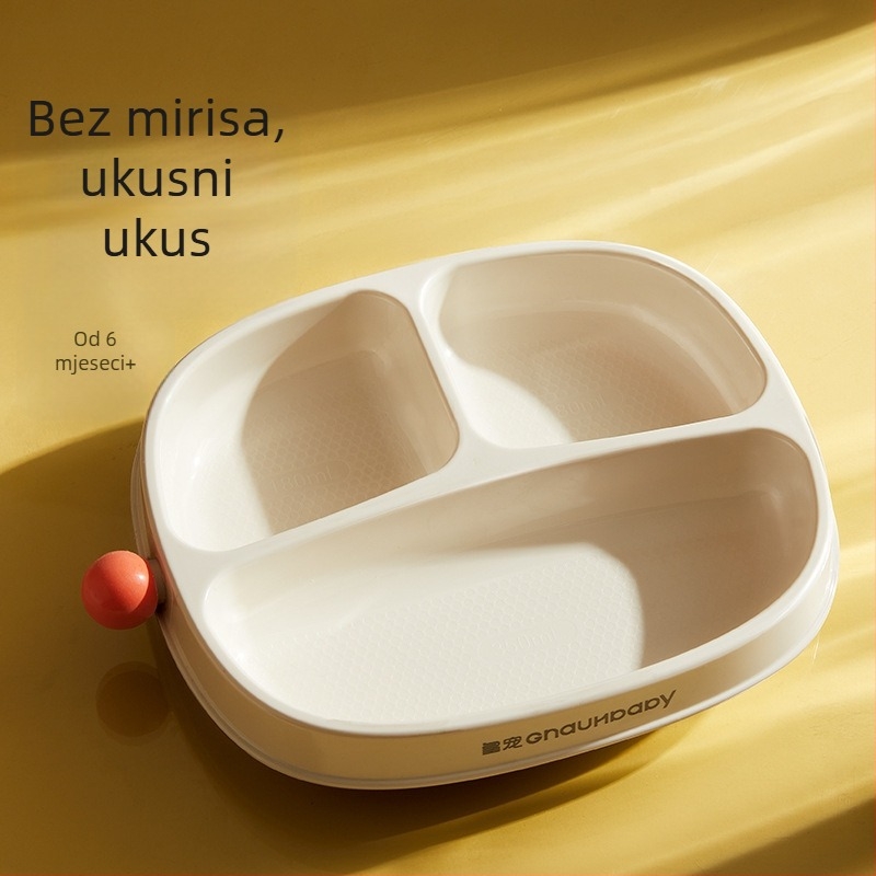 Imperial Favorite Dječji PPSU tanjur s usisnim dnom za samostalno hranjenje, podijeljeni tanjur za djecu (od 6 mjeseci)