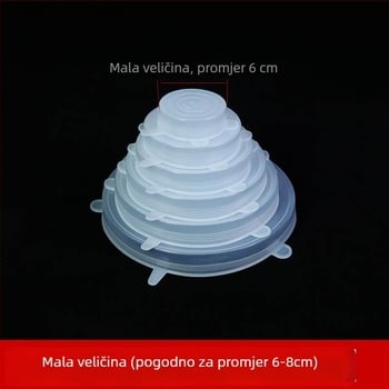 Silikonski kružni rastezljivi poklopac za zdjelu – zatvara hranu, višenamjenski