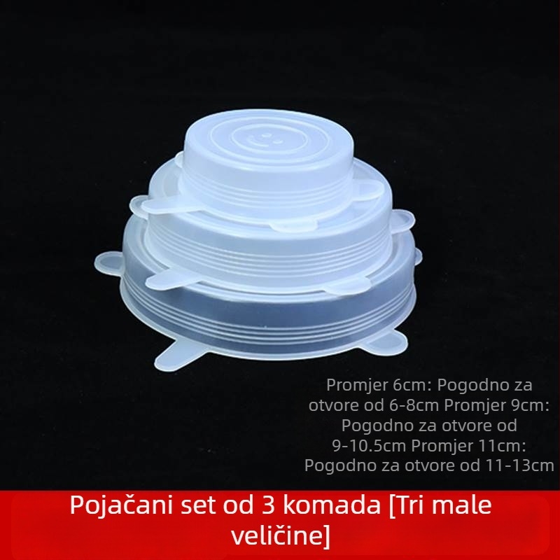 Silikonski kružni rastezljivi poklopac za zdjelu – zatvara hranu, višenamjenski