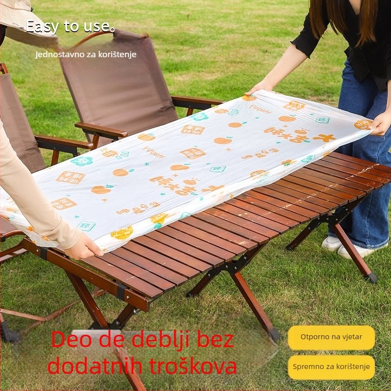 Jednokratni stolnjak pravokutnog oblika, marke Friendly, podrijetlo Zhejiang, šifra proizvoda zms, nebiodegradibilan.