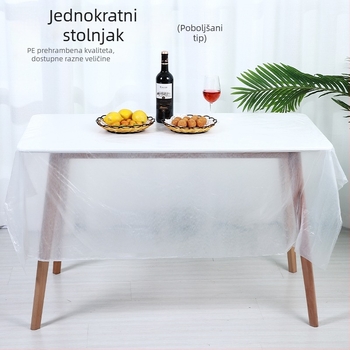 Jednokratni kvadratni stolnjak, plastični (PE), kvadratni oblik, uzorak: kako je prikazano, 10 komada u pakiranju
