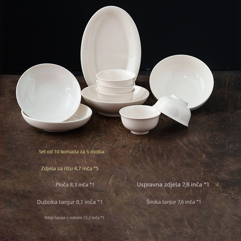 Porcelanski set posuđa za stol | univerzalna kompatibilnost, kineski stil, ručna izrada, prilagodljiv, 15-29 komada