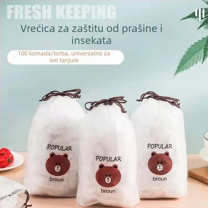 Jednokratni poklopac za zdjelu za čuvanje ostataka uz prozirnu foliju