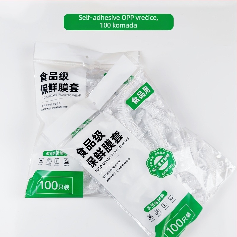 Jednokratni PE poklopac za posudu za čuvanje hrane, debeli, bez kidanja, 1 kom, 240 vrećica u velikom paketu