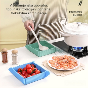 Sklopivi ABS okrugli podmetač za stol, otporan na visoke temperature i protiv opeklina