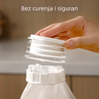 FaSoLa plastični zatvarač za vrećice otporan na vlagu, s dvostrukim izlaznim nastavkom, za brašno